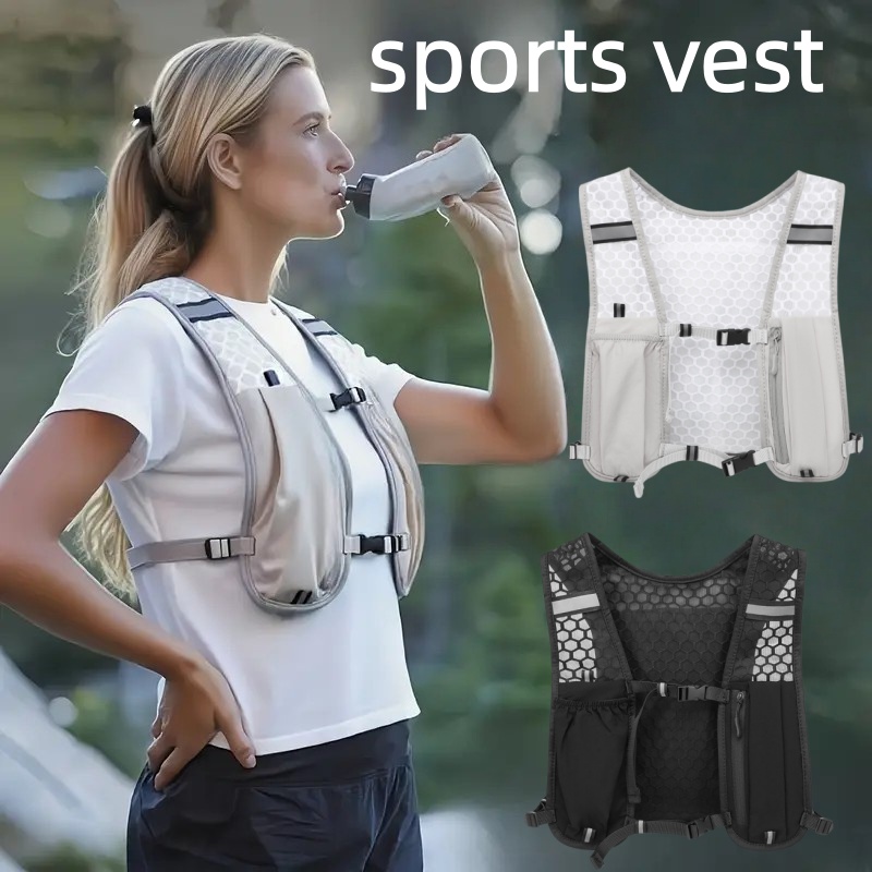 Running Hydration Vest - Универсальный спортивный жилет-рюкзак для бега, водонепроницаемый,