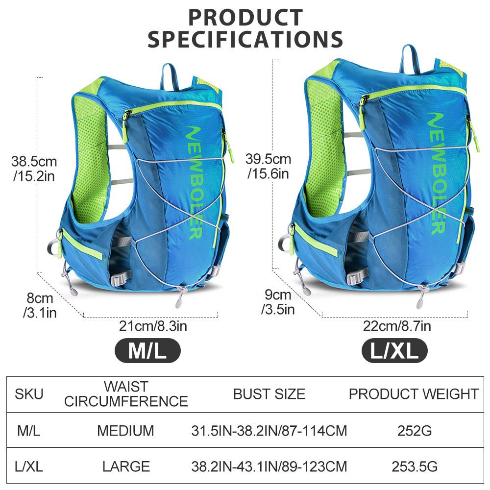 НОВИНКА: Рюкзак-жилет NEWBOLER – обзор и цена Running Hydration Vest