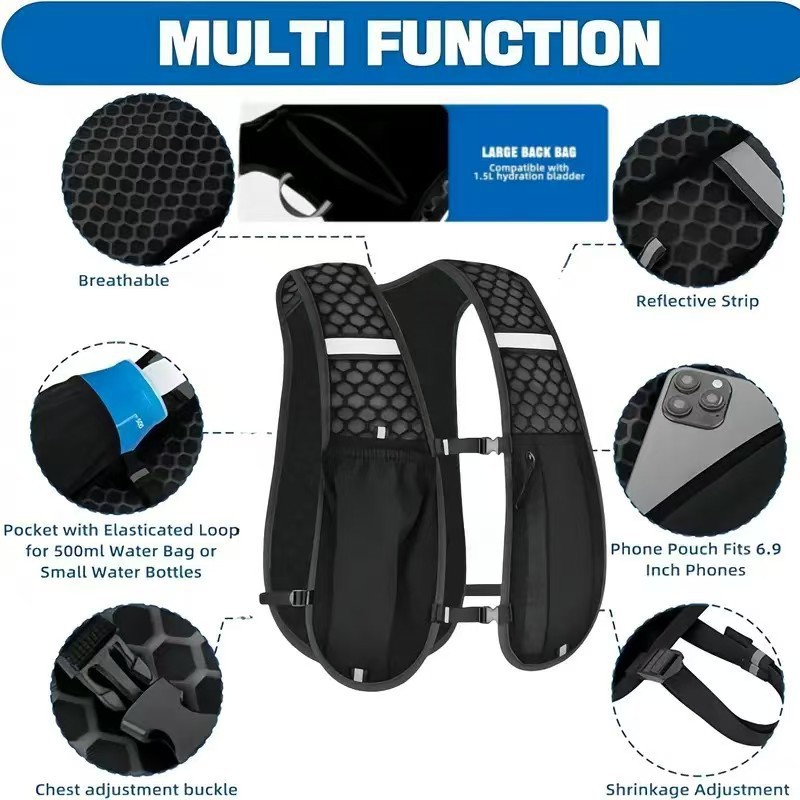 Водонепроницаемый дышащий жиле – обзор и цена Running Hydration Vest